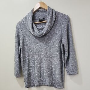 Nue Options Gray Cowl Neck Sweater